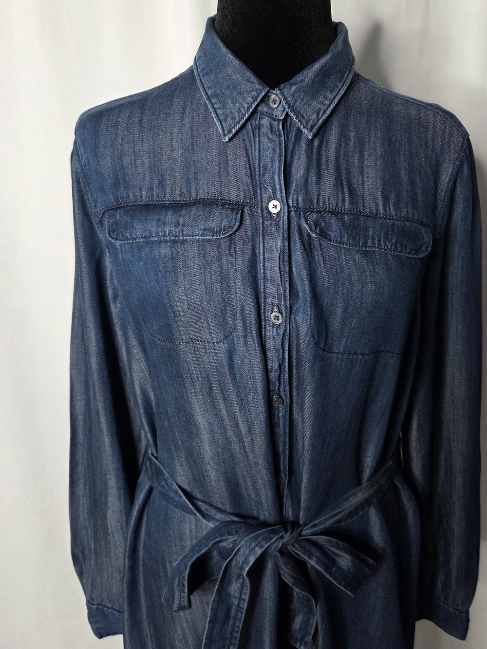 LOFT Dark Denim Blue Shirt Dress